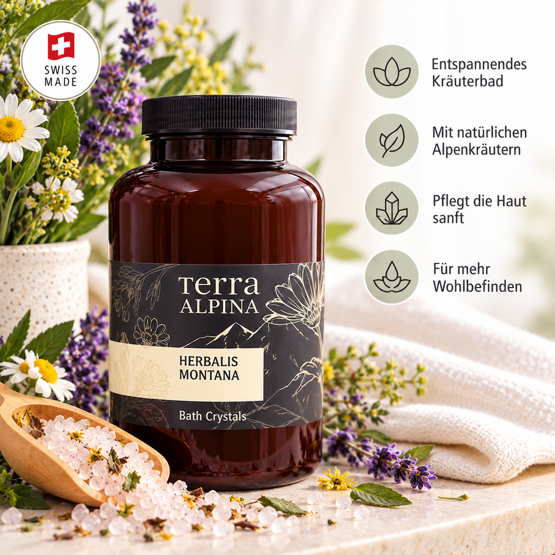 Badesalz mit Alpenkräuter von Terra ALPINA Herbalis Montana - 550g