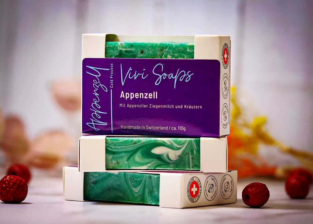 Appenzeller Ziegenmilchseife – Hand- & Duschseife mit Wiesenkräutern - Jasmin Duft