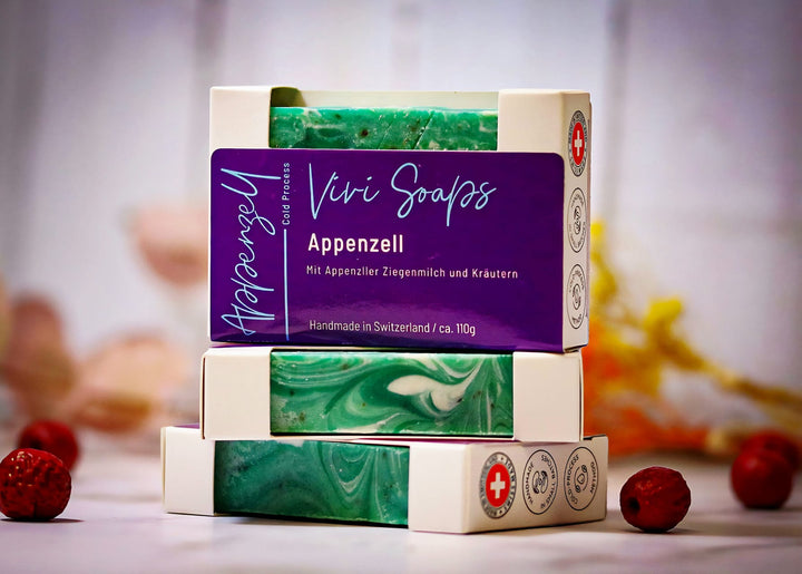 Appenzeller Ziegenmilchseife – Hand- & Duschseife mit Wiesenkräutern - Jasmin Duft