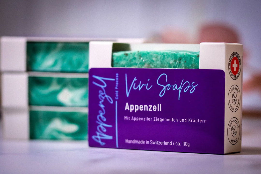 Appenzeller Ziegenmilchseife – Hand- & Duschseife mit Wiesenkräutern - Jasmin Duft