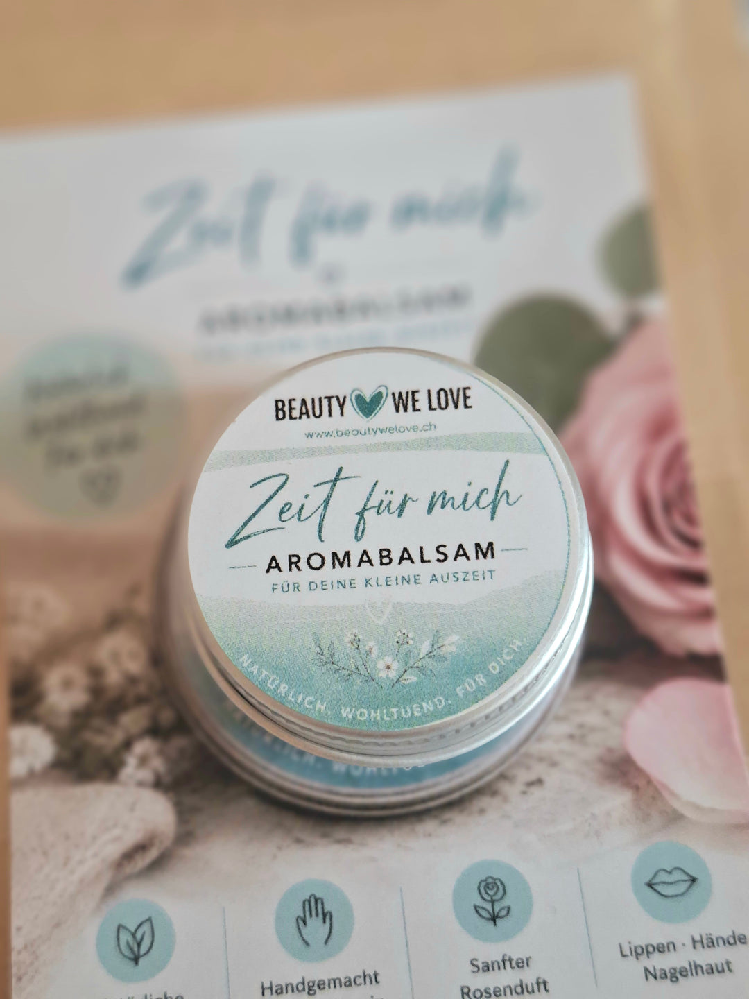 Aroma Balsam Rose „Zeit für mich“ 15 g – Made in Switzerland