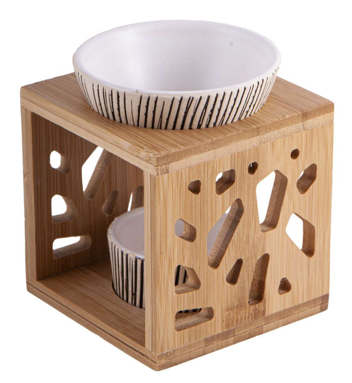 Duftlampe aus Bambus & Keramik – für ätherische Öle