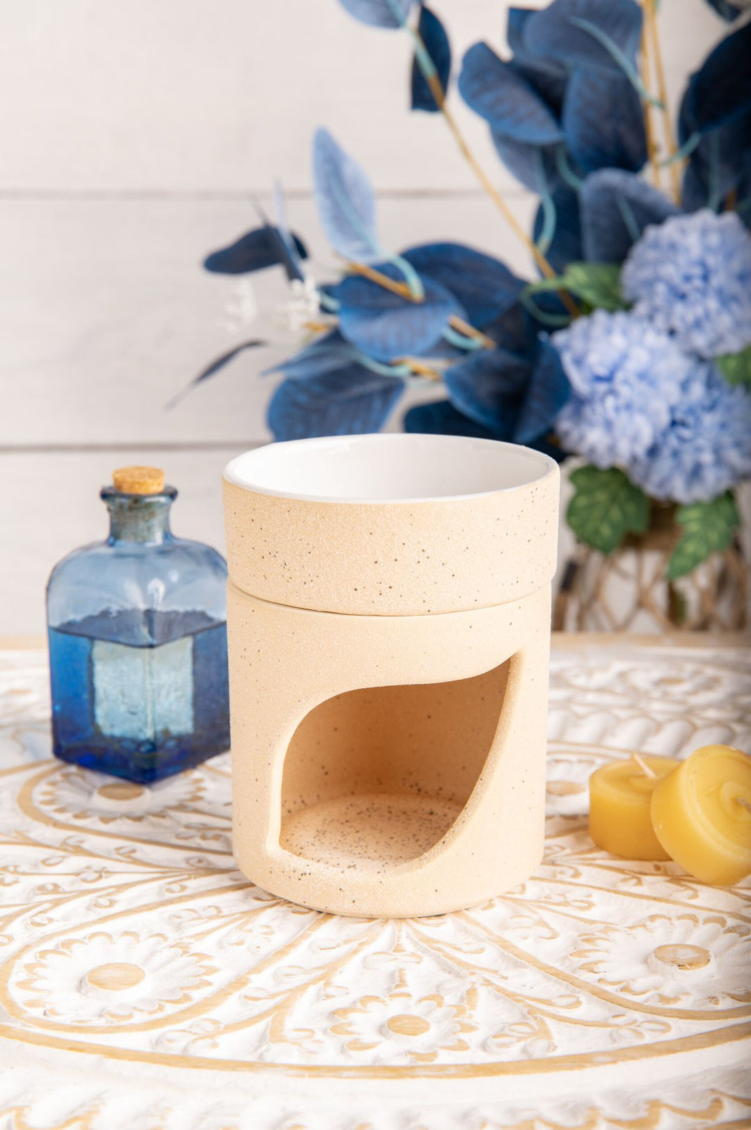 Aromalampe Sahara aus Keramik - Duftlampe für ätherische Öle
