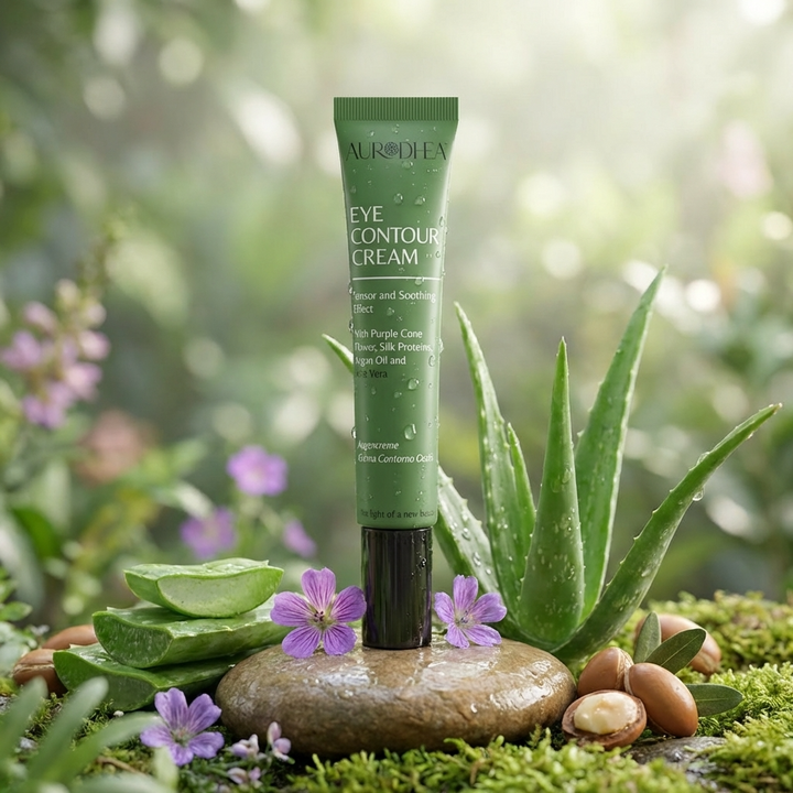 Crème contour des yeux à l'aloe vera, à l'échinacée, aux protéines de soie et à l'huile d'argan - 15 ml