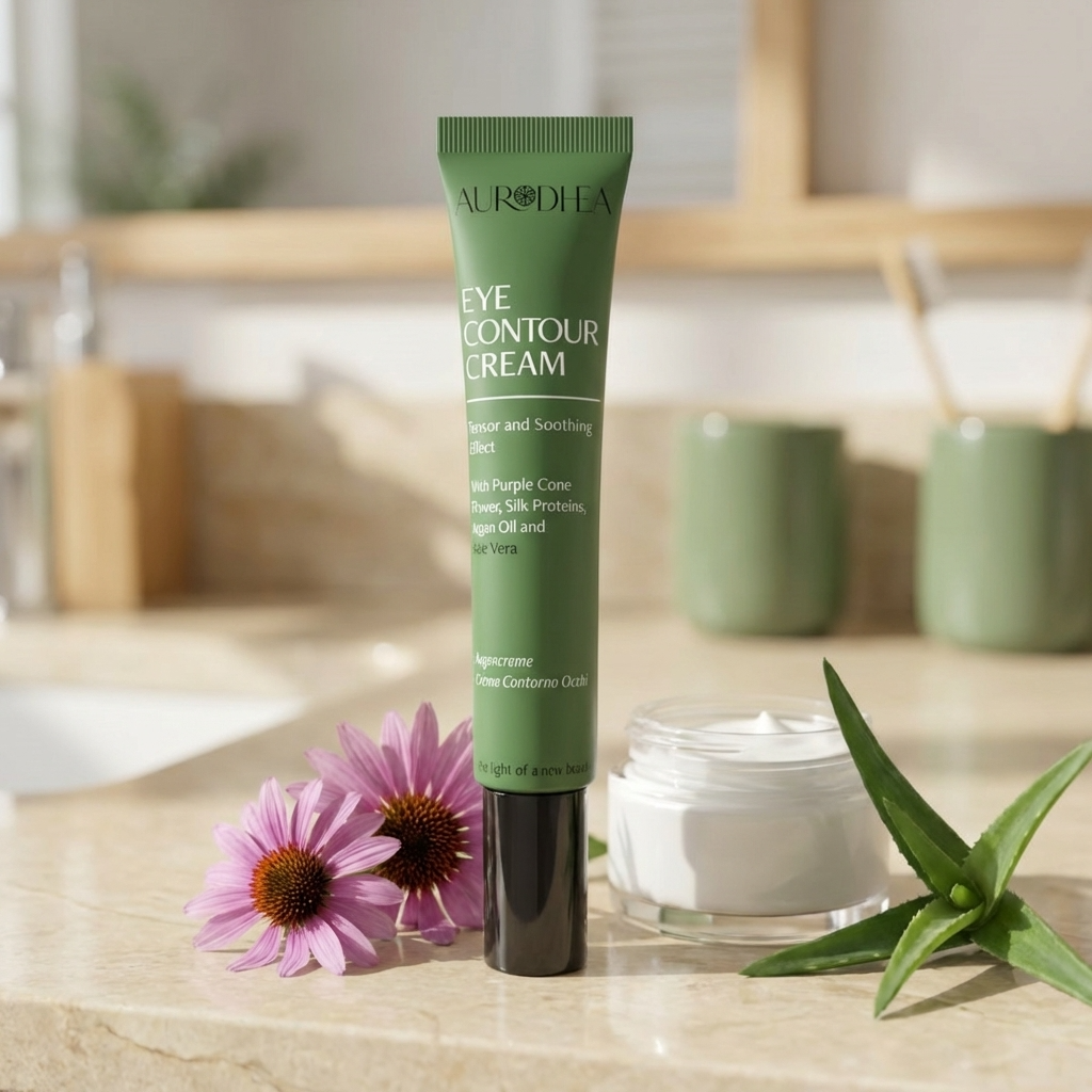 Crème contour des yeux à l'aloe vera, à l'échinacée, aux protéines de soie et à l'huile d'argan - 15 ml