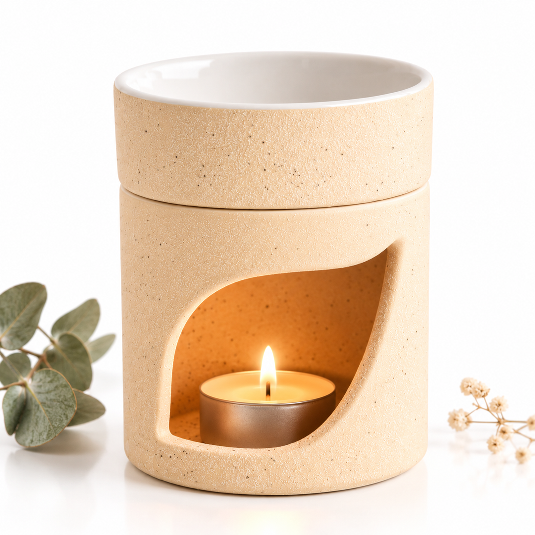Aromalampe Sahara aus Keramik - Duftlampe für ätherische Öle