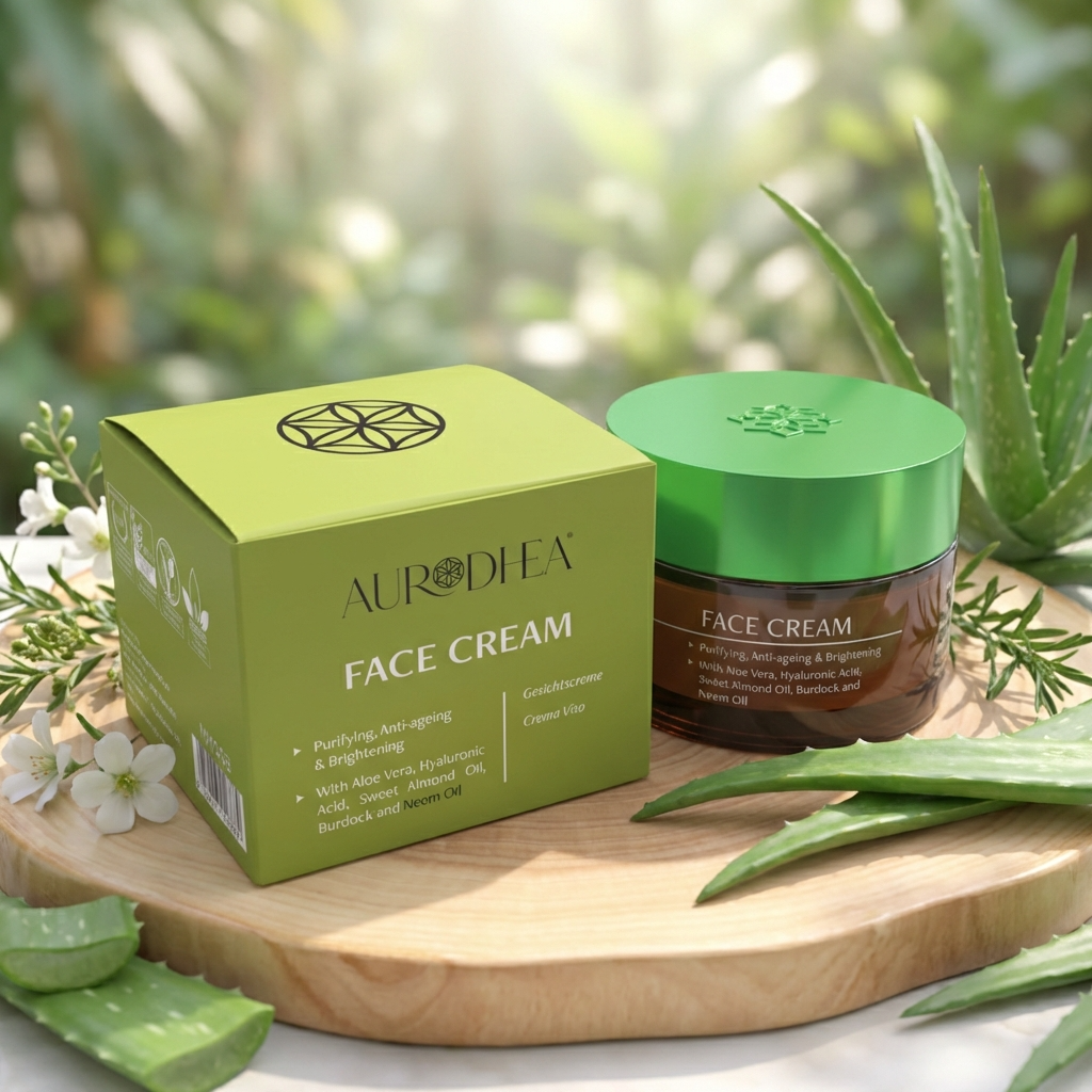 Die Gesichtscreme mit Neemöl (50 ml) wurde speziell für fettige, unreine und zu Akne neigende Haut entwickelt. Ihre leichte, ausgleichende Textur unterstützt ein klares, frisches Hautbild – ohne die Haut zu beschweren oder einen fettigen Film zu hinterlassen.