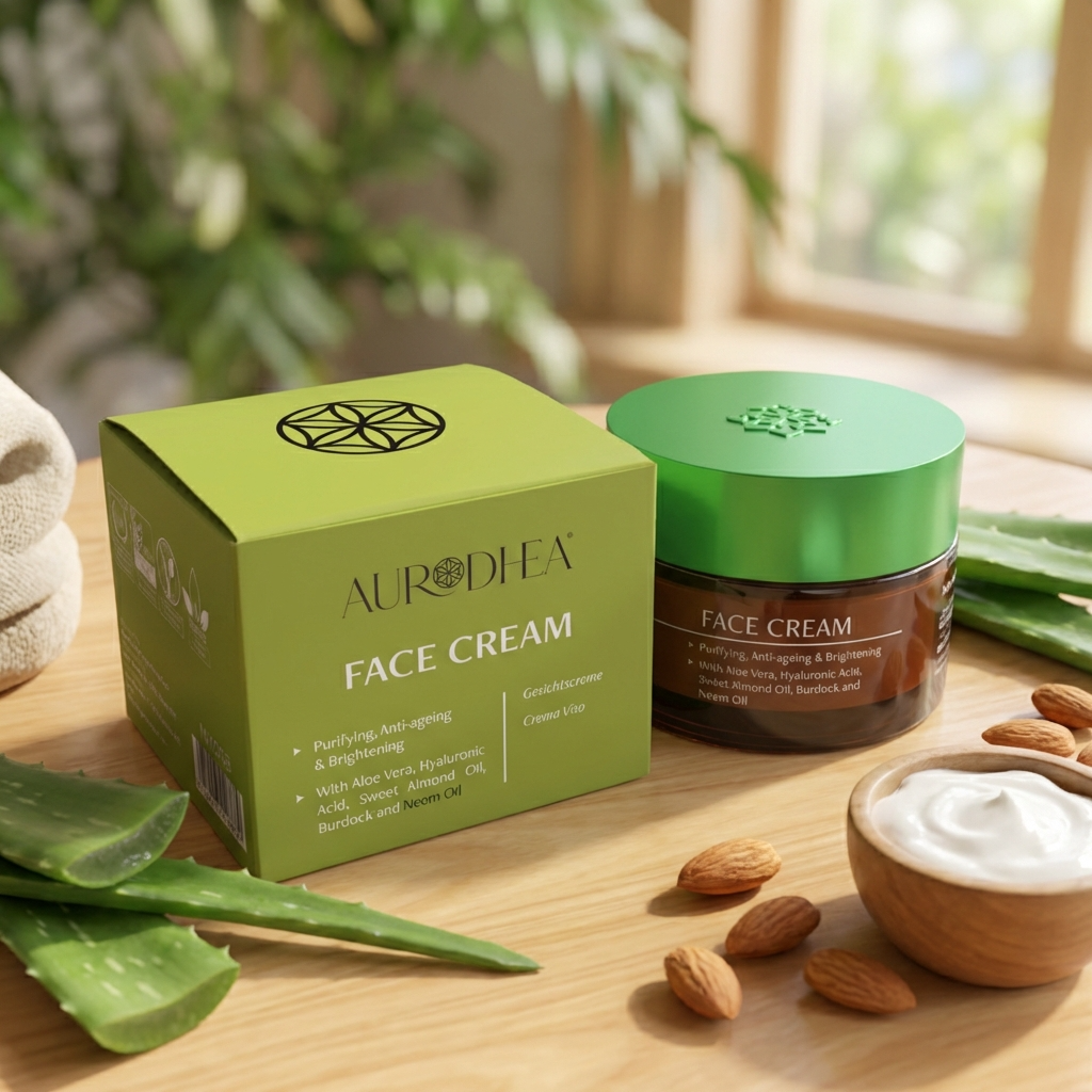 Crème visage à l'huile de neem - pour peaux grasses et à imperfections - 50 ml