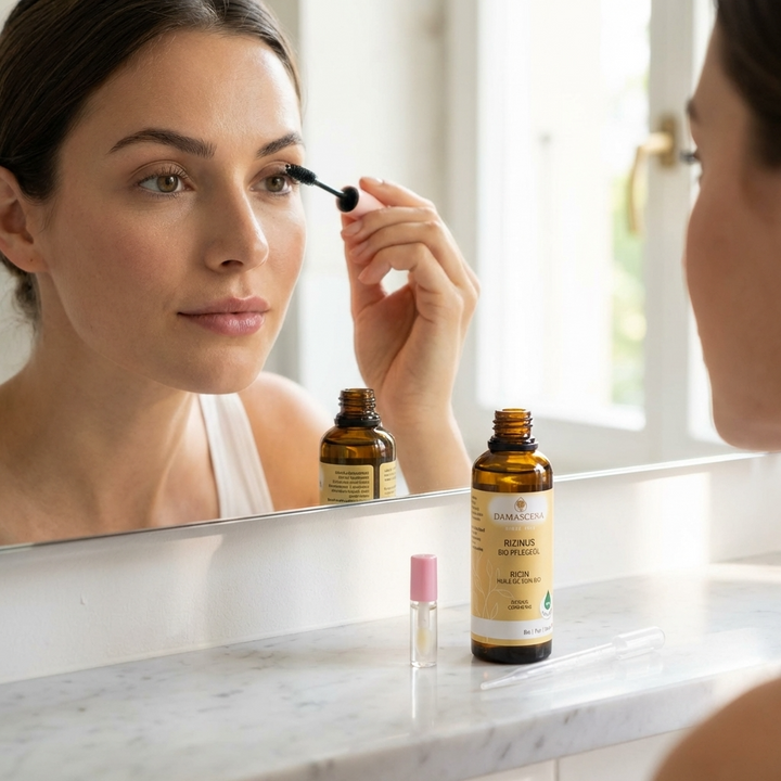 Bio-Rizinusöl DIY-Set - für schöne Wimpern, Brauen & Lippen