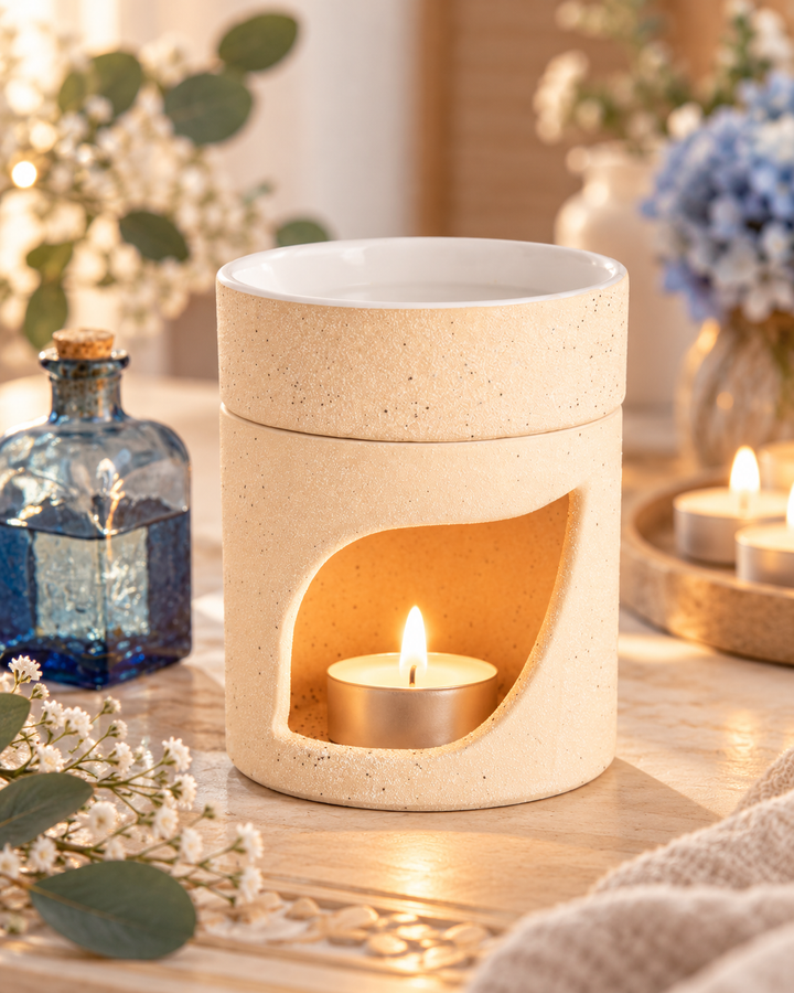 Aromalampe Sahara aus Keramik - Duftlampe für ätherische Öle