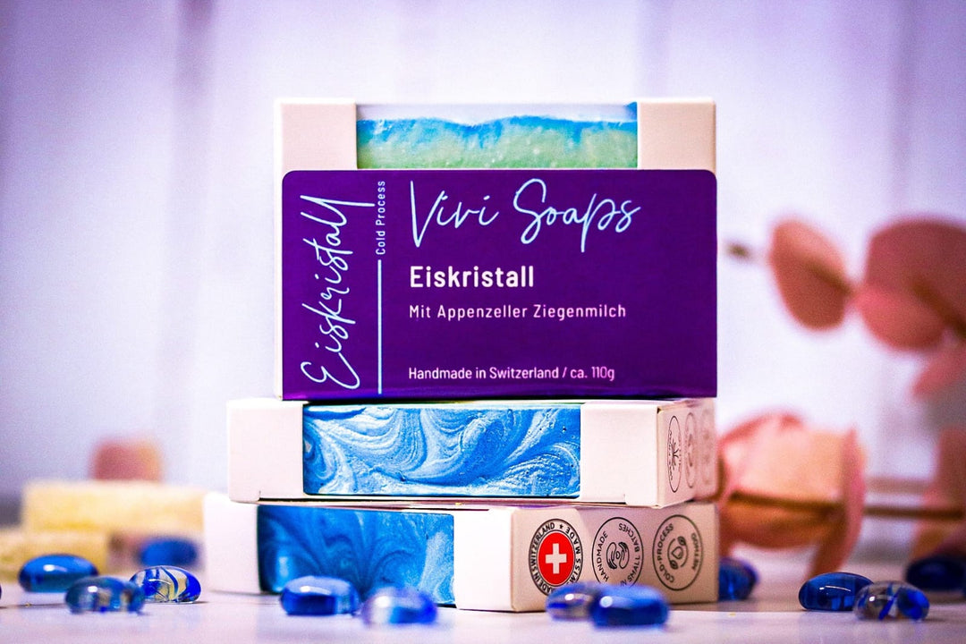 Eiskristall – Handgemachte Ziegenmilchseife - mit Flieder und Moschusduft