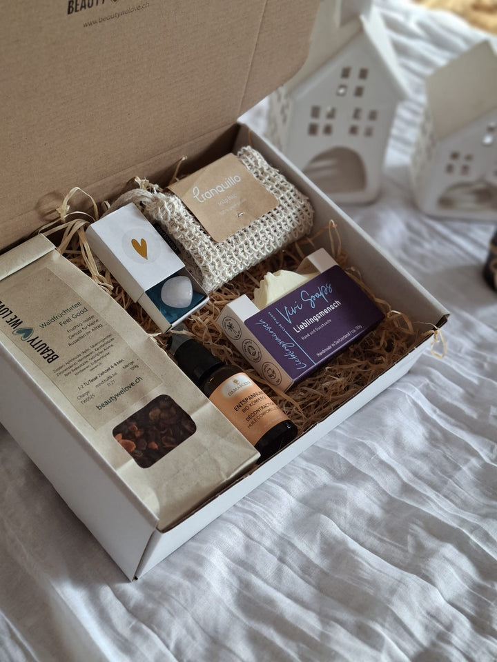 Geschenk- Set Wohlfühlmomente für Dich- Selfcarebox mit Challenge