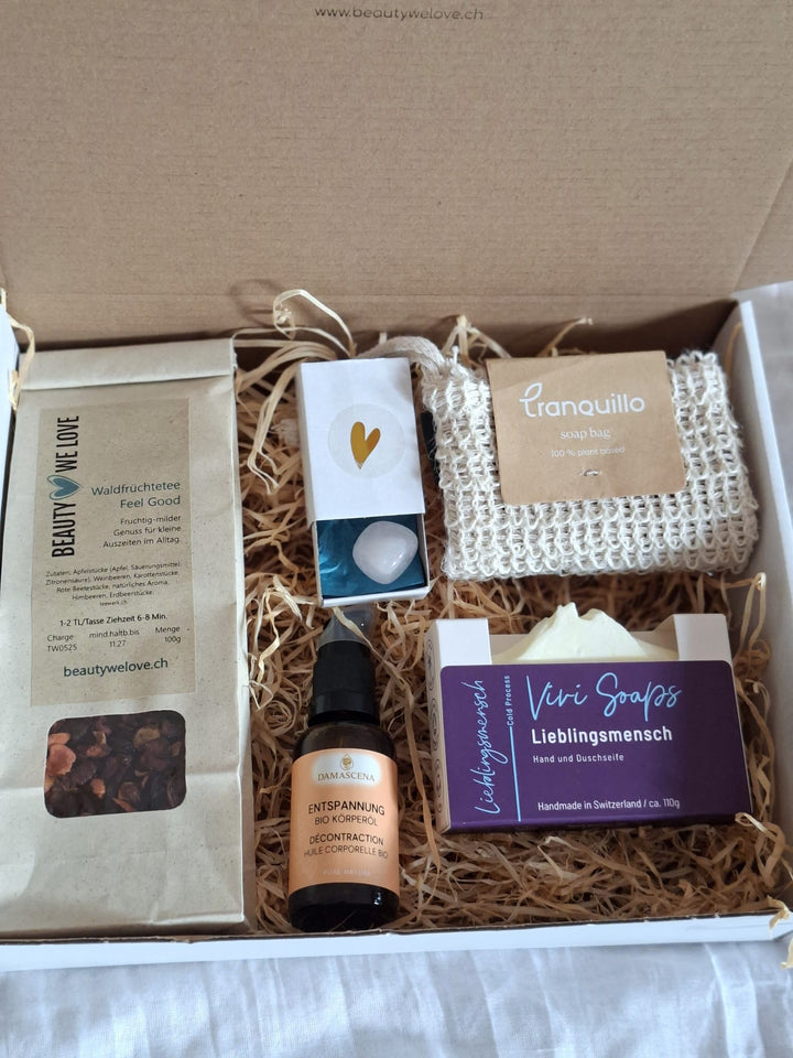 Geschenk- Set Wohlfühlmomente für Dich- Selfcarebox mit Challenge