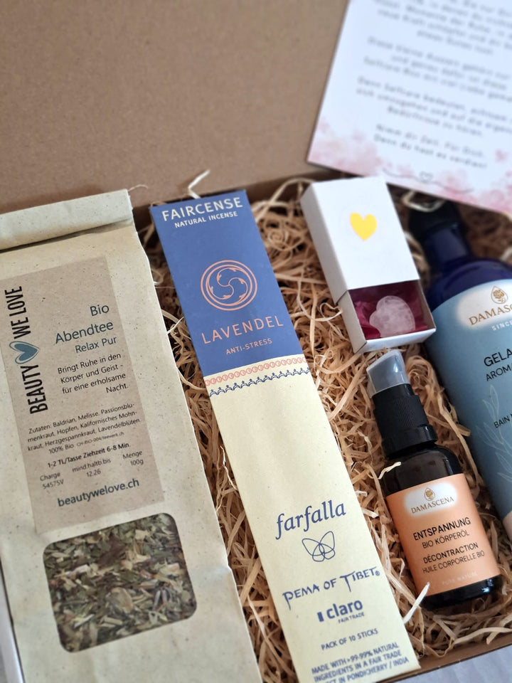 Geschenk-Set Anti-Stress – Selfcare Geschenkbox für Ruhe & Entspannung