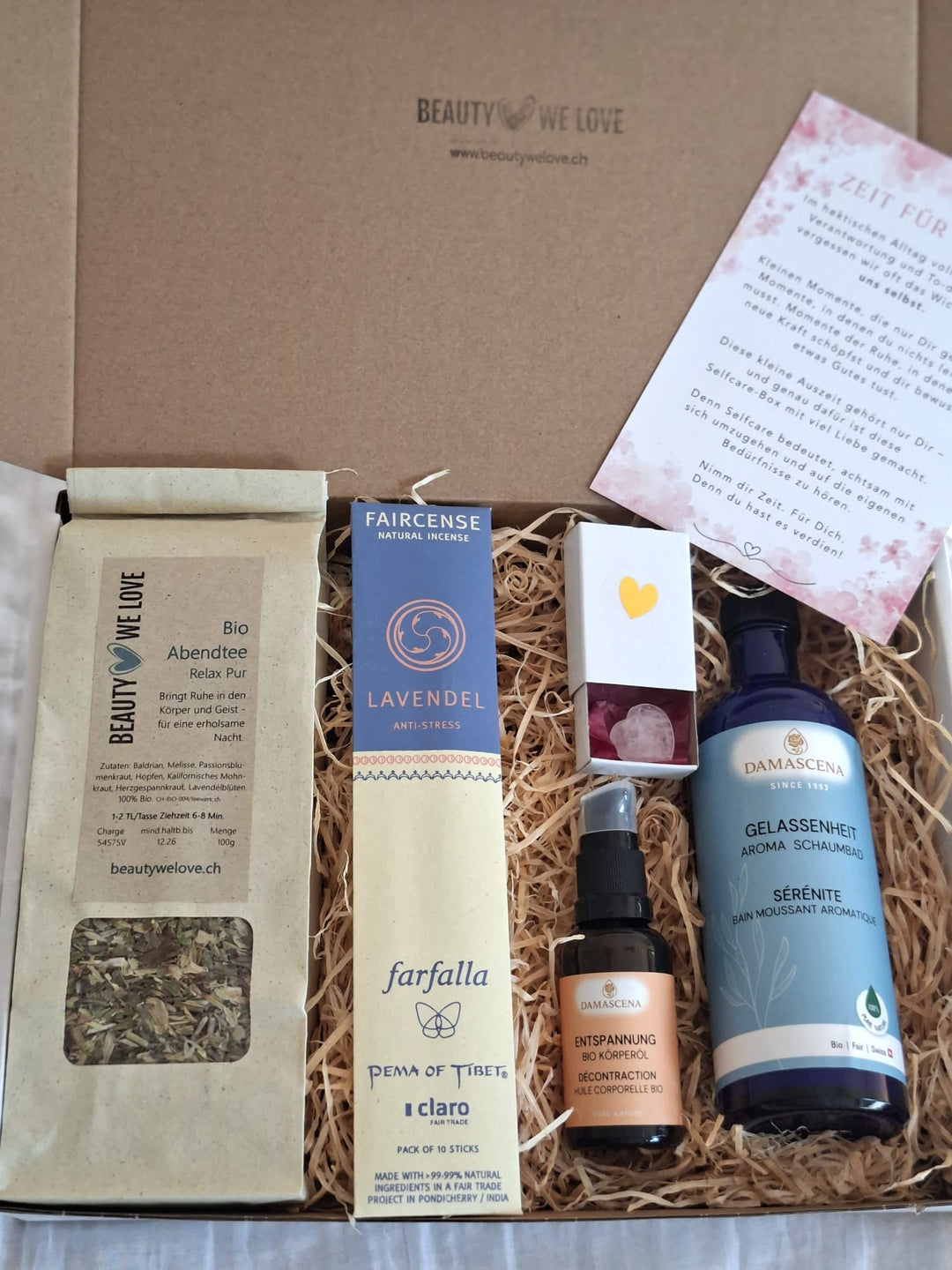 Geschenk-Set Anti-Stress – Selfcare Geschenkbox für Ruhe & Entspannung