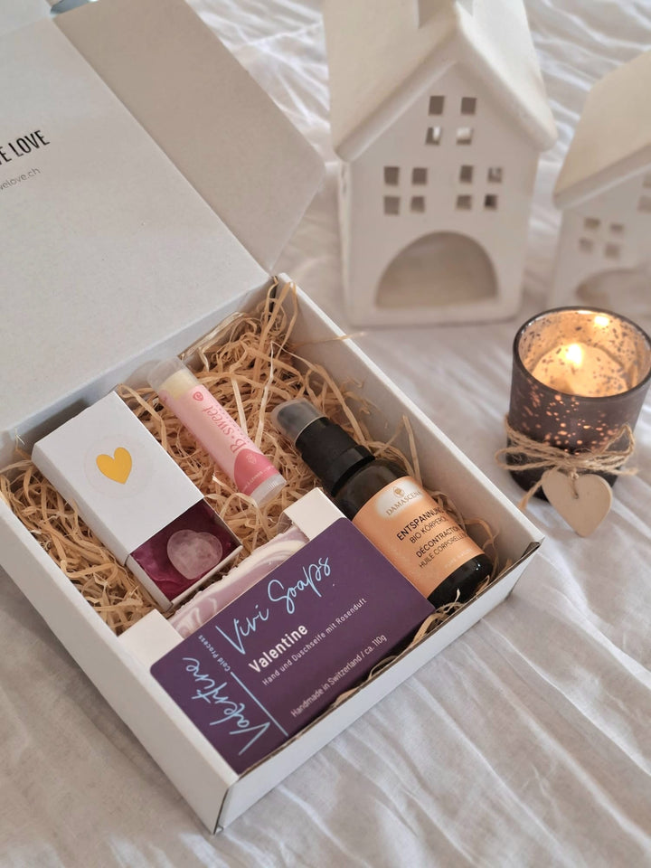 Geschenk Set Valentine 2 - Valentinstags Verwöhn Box (Limitiert)