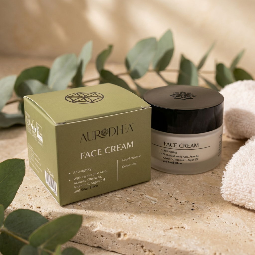 Die Aurodhea Anti-Aging Gesichtscreme mit Schneckenschleim (50 ml) ist ein intensives Schönheitselixier für Gesicht und Hals. Ihre hochwirksame Formel kombiniert wertvollen Schneckenschleim mit Hyaluronsäure, pflanzlichen Ölen und antioxidativen Extrakten, um die Haut sichtbar zu regenerieren, zu glätten und zu verjüngen.