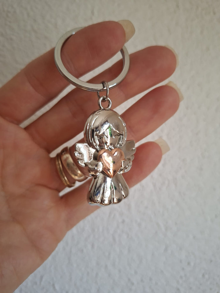 Schutzengel Schlüsselanhänger Roségold – Glücksbringer & Taschenaccessoire