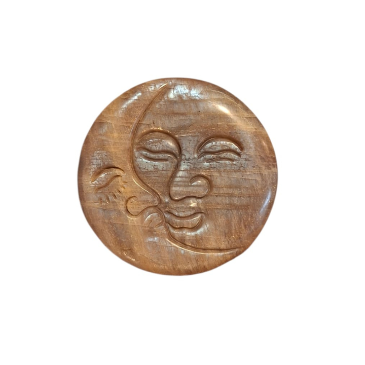 Weisser Labradorit Mond – Handgeschliffener Mondstein-Effekt, ca. 4 cm