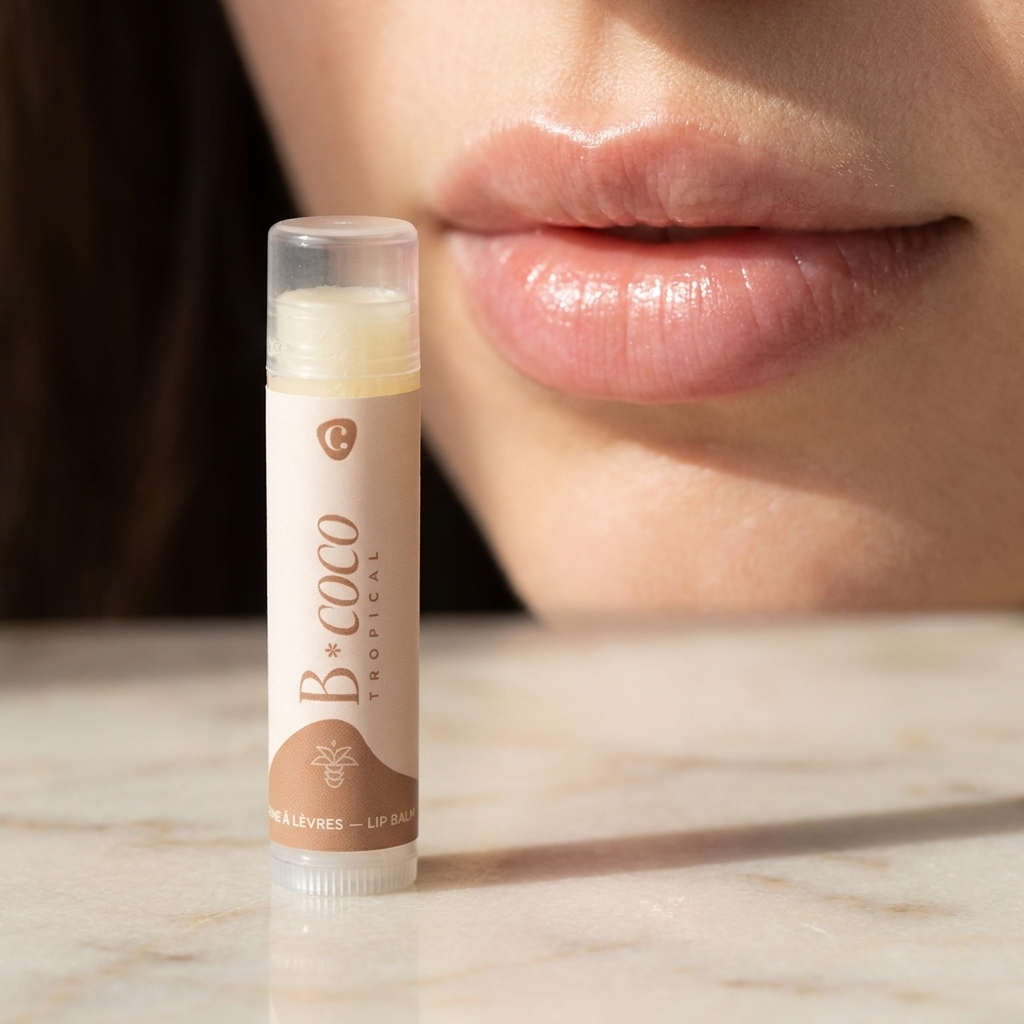 Baume à lèvres B-coco - Soin naturel des lèvres au parfum de noix de coco