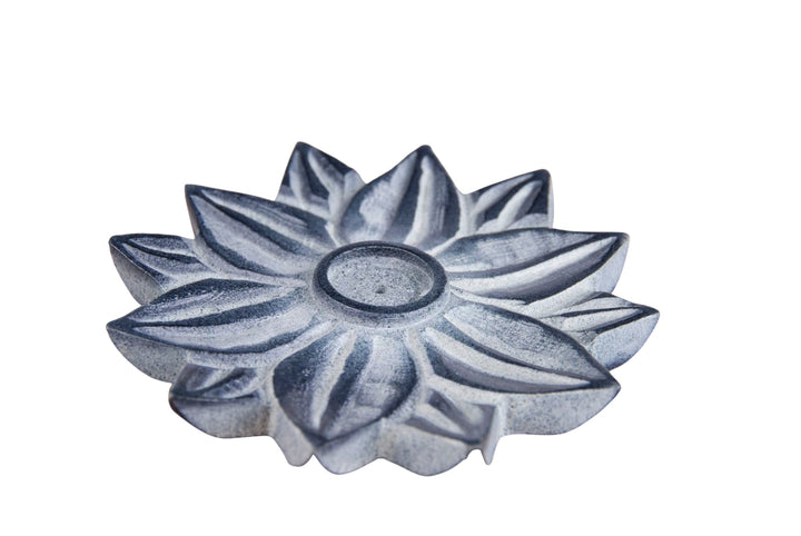 Räucherstäbchenhalter Lotusblume aus Speckstein – ca. 10 cm