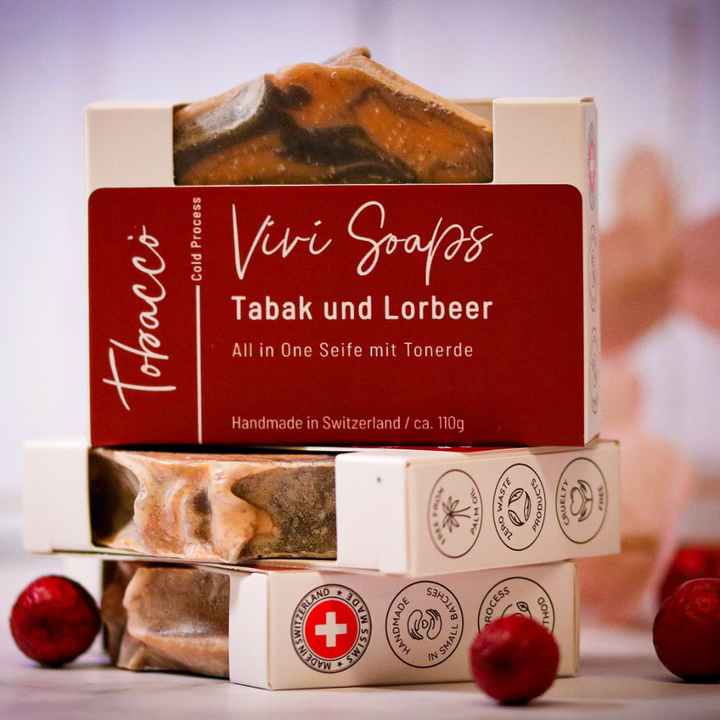 Männerseife All-in-One - handgemachte vegane Naturseife mit Tonerde und frischem Duft