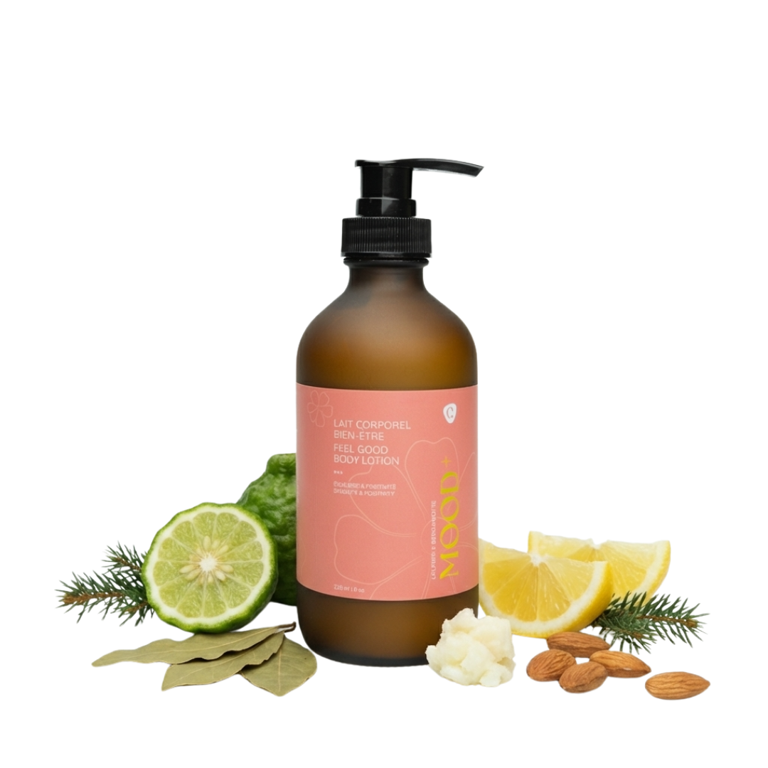 Ein Duft, der gut tut, und dein tägliches Wohlfühlritual – unsere MOOD Körperlotion ist die perfekte Antwort auf Tage, die nach neuer Energie und innerer Stärke verlangen. Als stolzer Gewinner des Swiss Beauty Awards 2026 vereint diese Lotion höchste Schweizer Kosmetik-Expertise mit der kraftvollen Wirkung der Aromatherapie. Sie weckt deine innere Energie, schenkt dir Leichtigkeit und stärkt dein Selbstvertrauen.