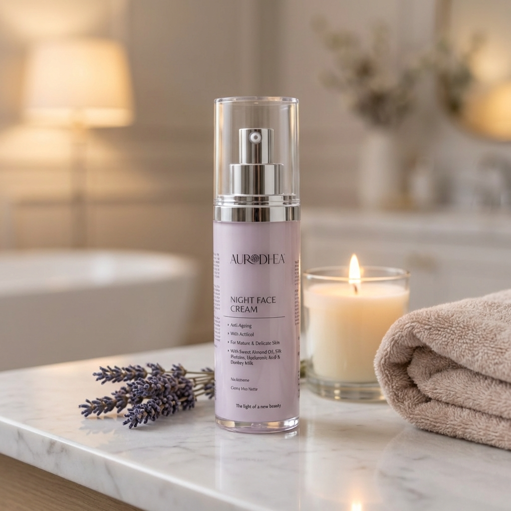 Crème de nuit au lait d'ânesse – soin anti-âge pour peaux matures – 50 ml