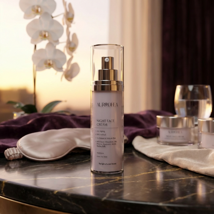 Crème de nuit au lait d'ânesse – soin anti-âge pour peaux matures – 50 ml