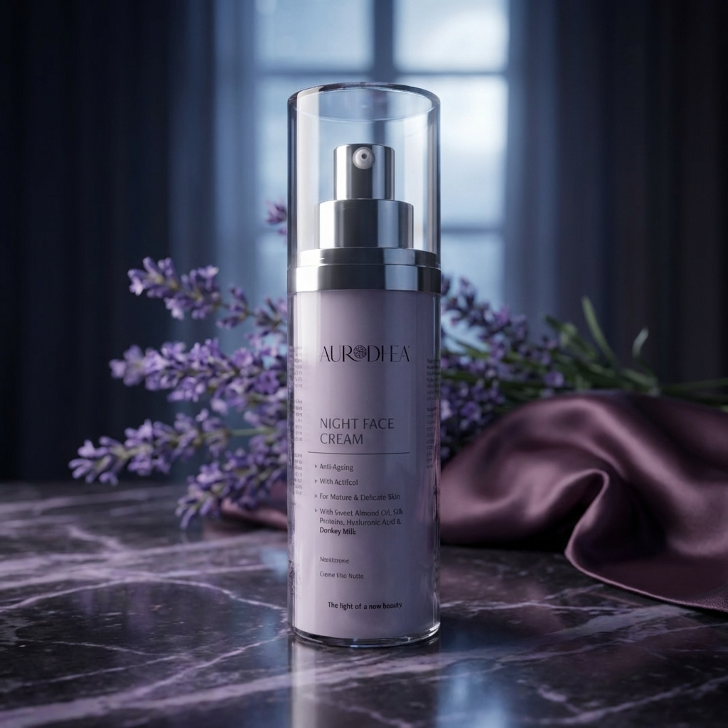 Crème de nuit au lait d'ânesse – soin anti-âge pour peaux matures – 50 ml