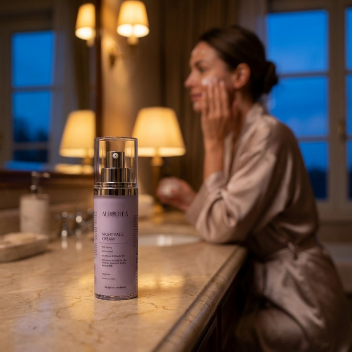 Crème de nuit au lait d'ânesse – soin anti-âge pour peaux matures – 50 ml