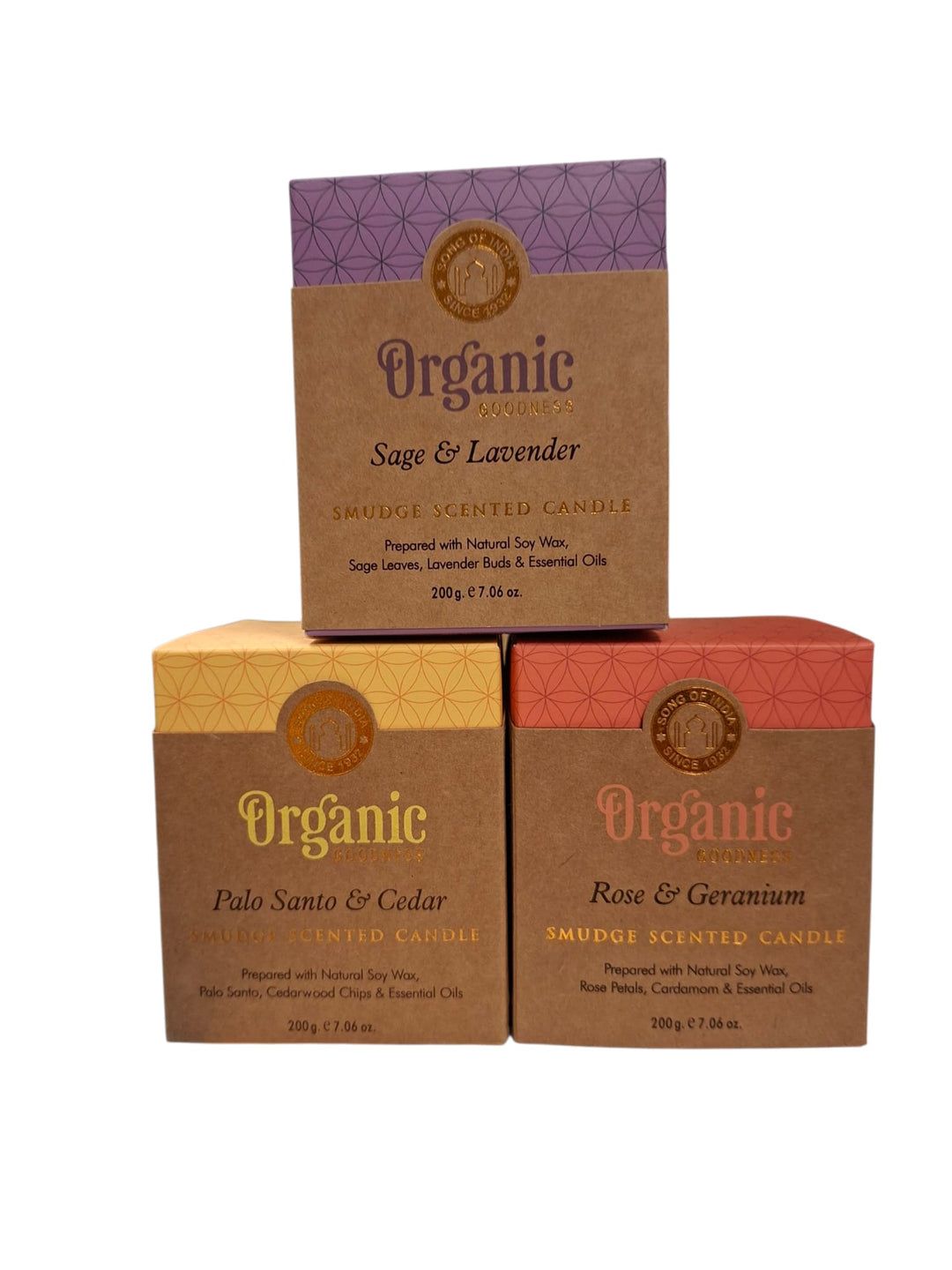 Organic Goodness Sojawachs-Duftkerze Salbei & Lavendel - 200g