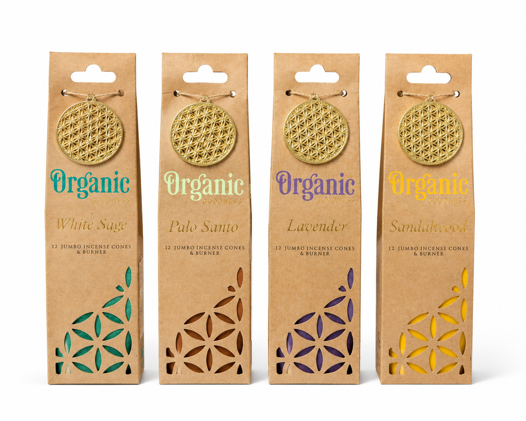 Organic Goodness Räucherkegel Weißer Salbei – inkl. Keramikhalter