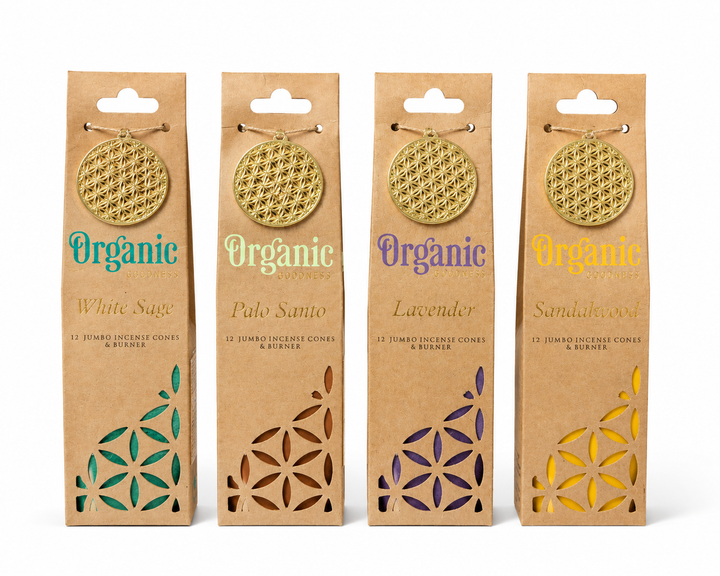 Organic Goodness Räucherkegel Weißer Salbei – inkl. Keramikhalter