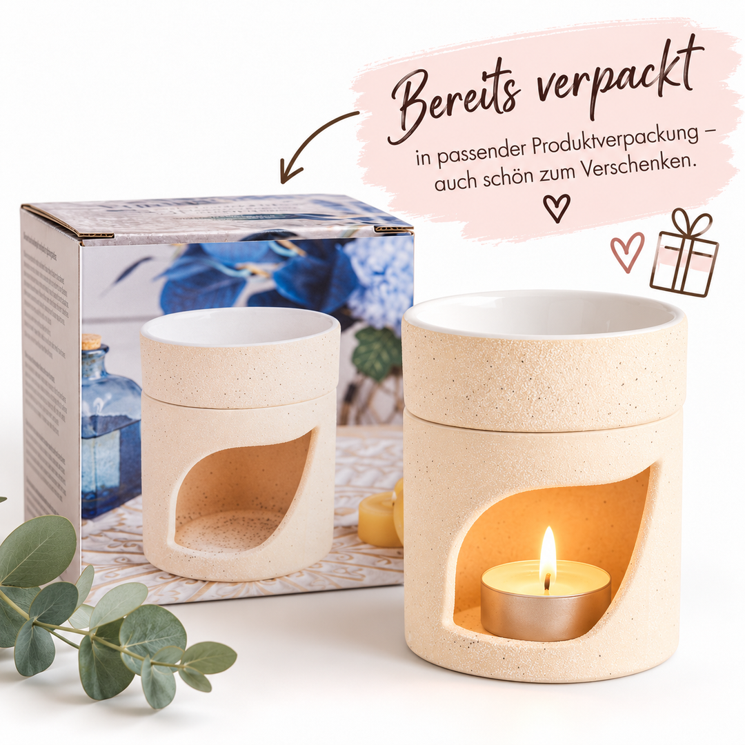 Aromalampe Sahara aus Keramik - Duftlampe für ätherische Öle
