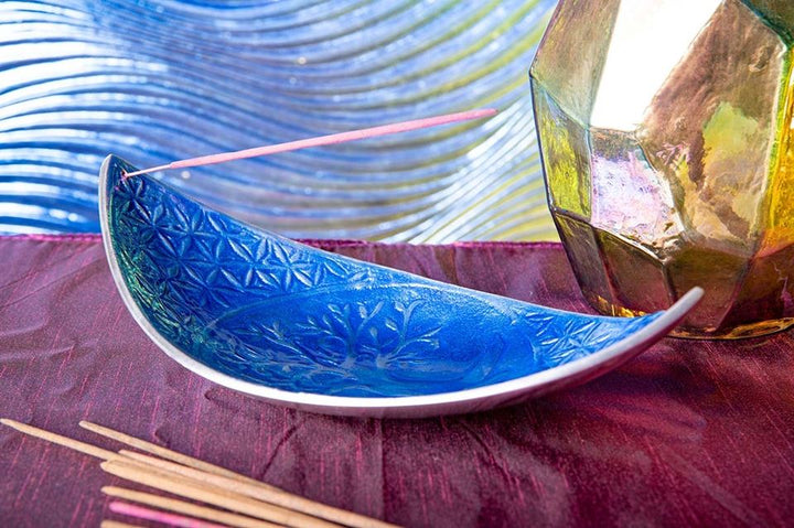 Räucherstäbchenhalter mit Blume des Lebens