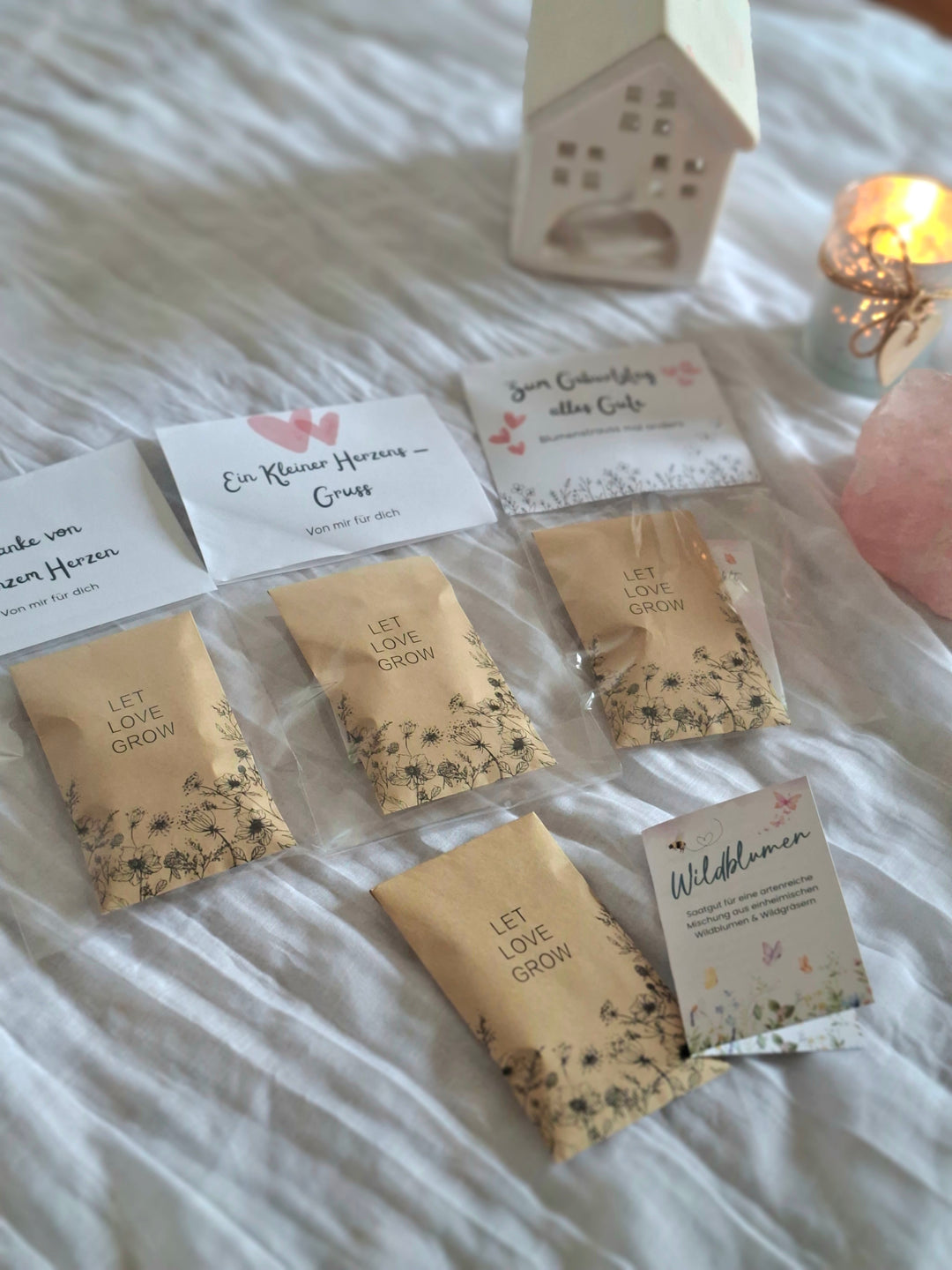 Schweizer Wildblumensamen «Let Love Grow» - Geschenkset in 3 Varianten