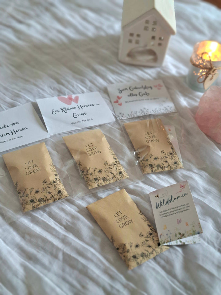 Schweizer Wildblumensamen «Let Love Grow» - Geschenkset in 3 Varianten