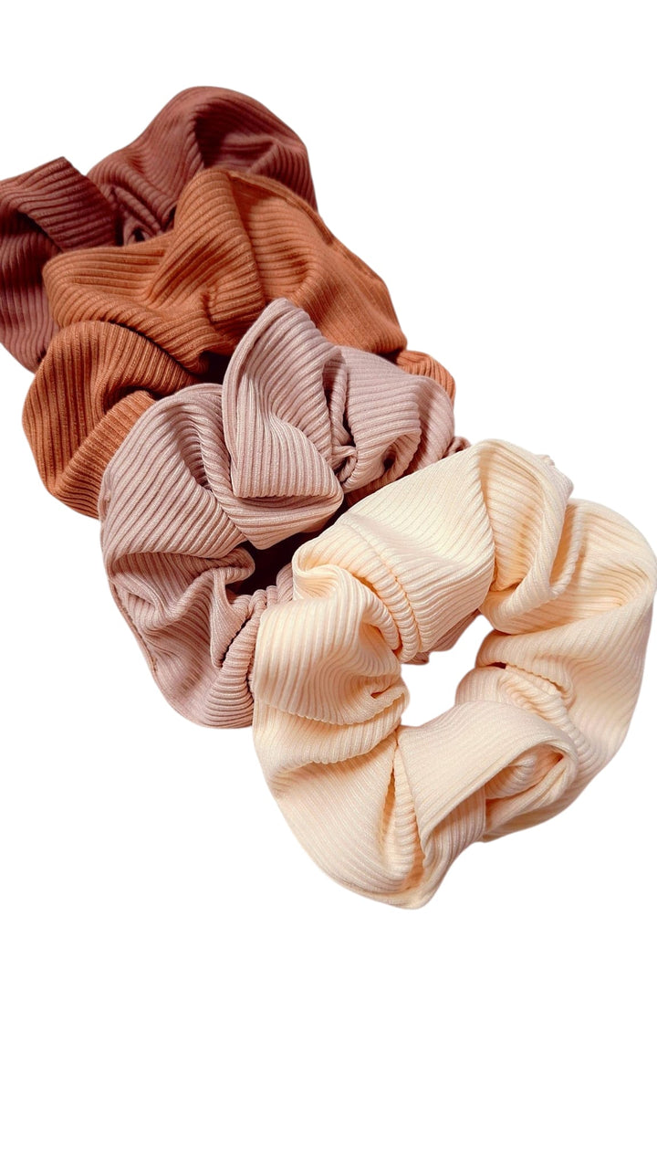 Scrunchies  Medium – weiche Haargummis in Naturtönen