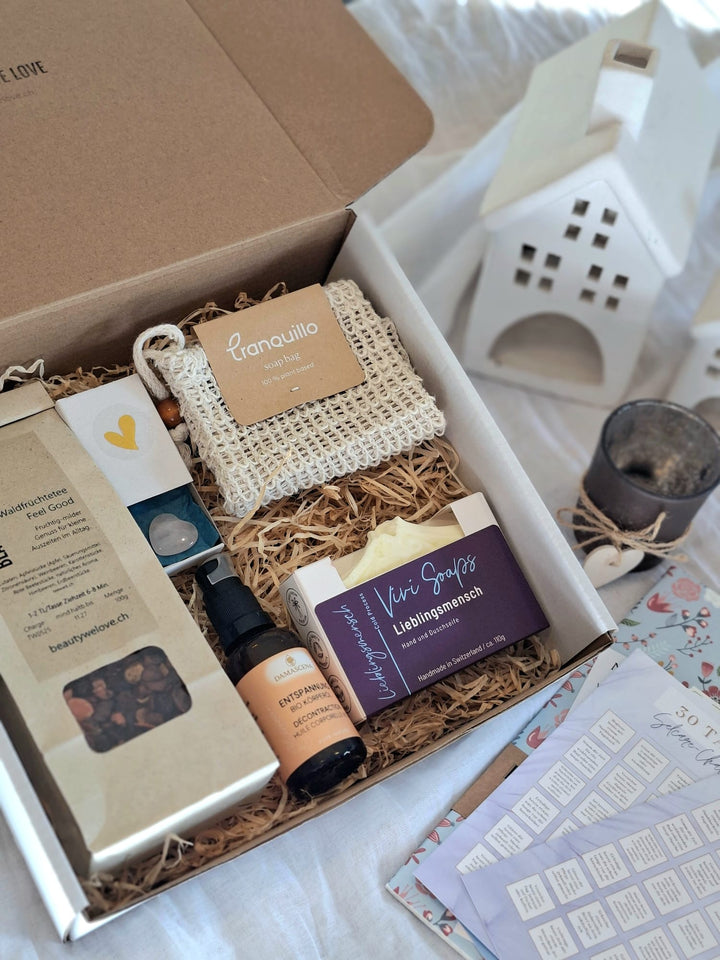 Geschenk- Set Wohlfühlmomente für Dich 2- Selfcarebox mit Challenge