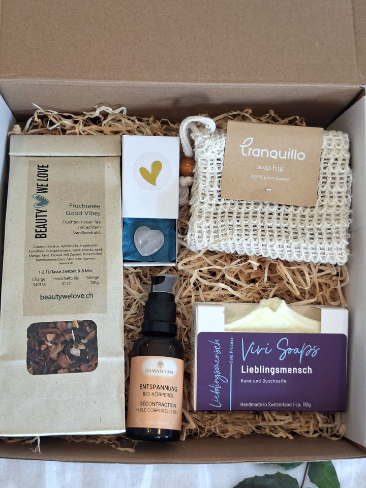 Geschenk- Set Wohlfühlmomente für Dich 2- Selfcarebox mit Challenge