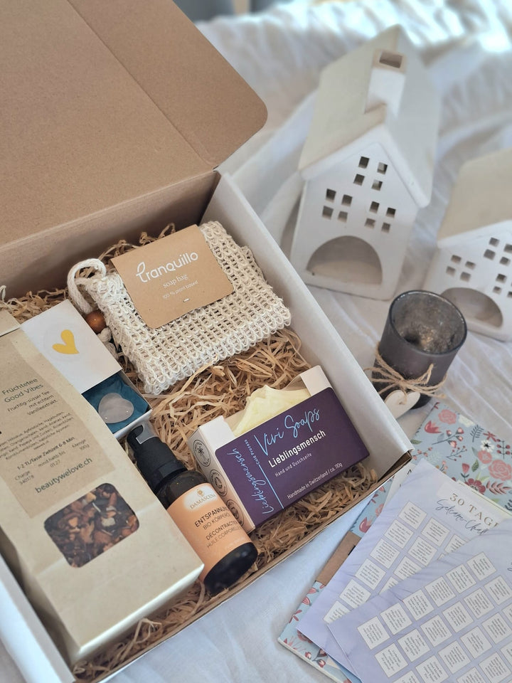 Geschenk- Set Wohlfühlmomente für Dich 2- Selfcarebox mit Challenge