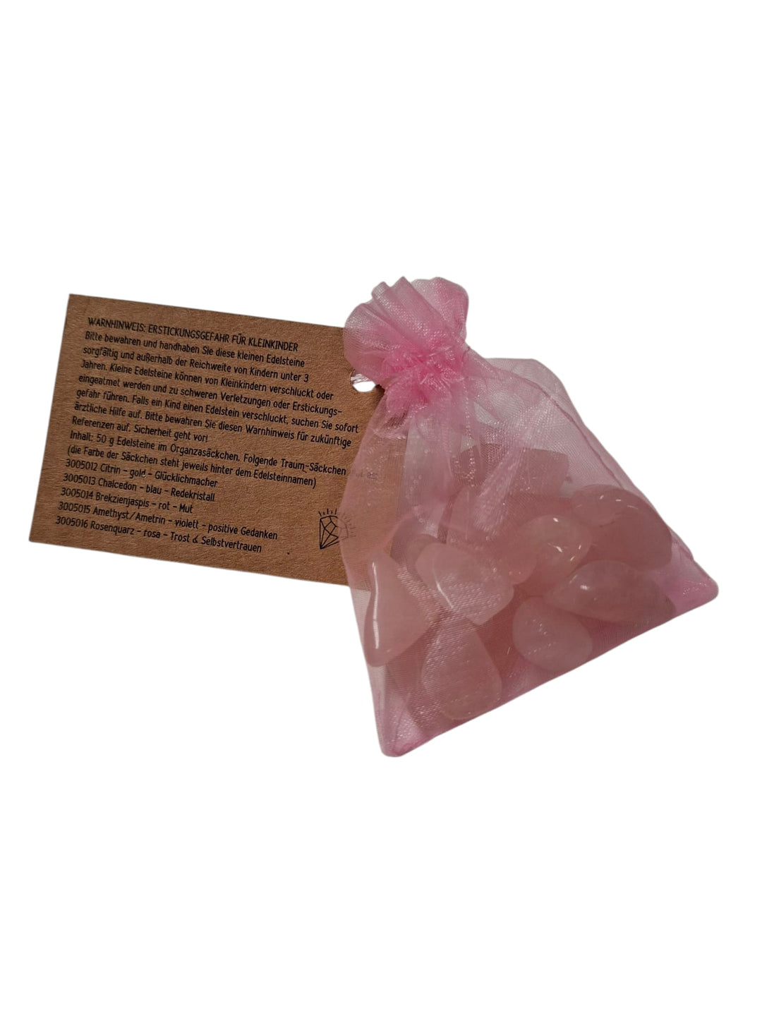 Traum-Säckchen mit Rosenquarz - Trost / Selbstvertrauen