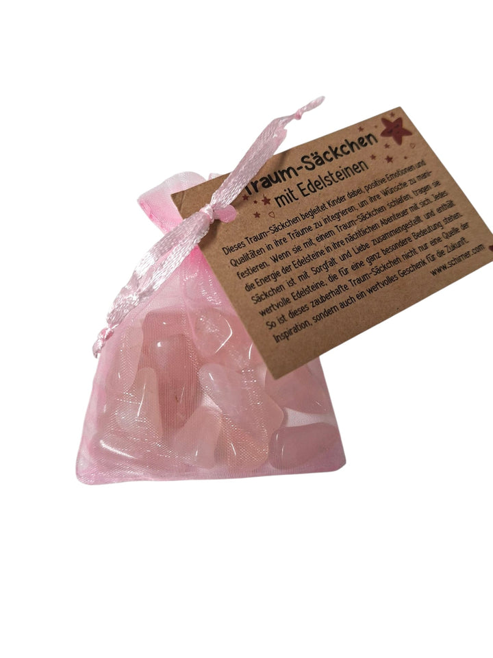 Traum-Säckchen mit Rosenquarz - Trost / Selbstvertrauen