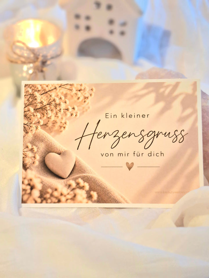 Zu jeder bestellten Box gibt es eine gratis Grusskate mit deiner persönlichen Nachricht 