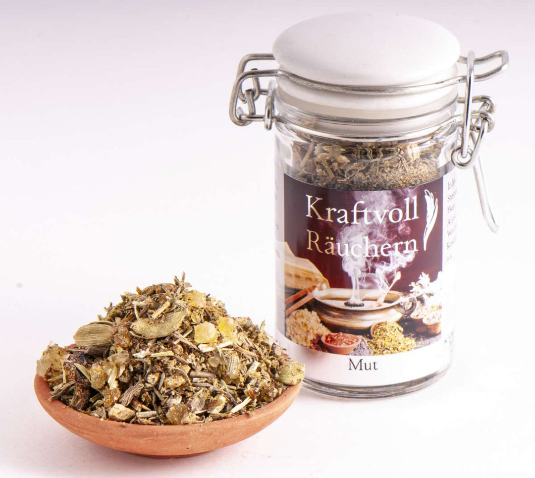 Räuchermischung  - Mut - in 60 ml Glas