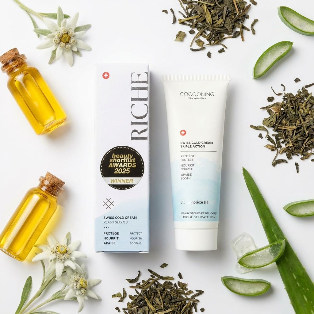 Hergestellt in der Schweiz mit 100 % natürlichen Inhaltsstoffen wie Kokosöl, Hanföl, Olivenöl, Brokkolisamenöl, Sheabutter und Bienenwachs. Ergänzt mit Hyaluronsäure und Aloe Vera für ein geschmeidiges, beruhigtes Hautgefühl.